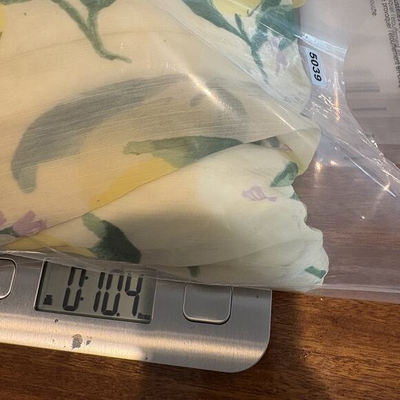 NWT Lemon Print Midi Dress Women 18 Yellow Vero Moda Curve Sheer Flutter Sleeve - Picture 16 of 16